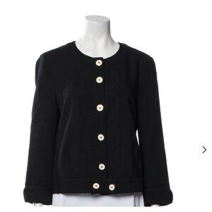 Vintage MARC BY MARC JACOBS Wool Blend Cropped Collarless Suit Jacket Size 10